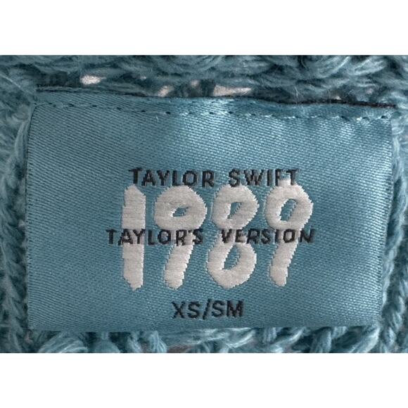 Taylor Swift 1989 Cardigan Blue White Cable Knit Sweater XS SM Taylor's Version - Picture 9 of 10